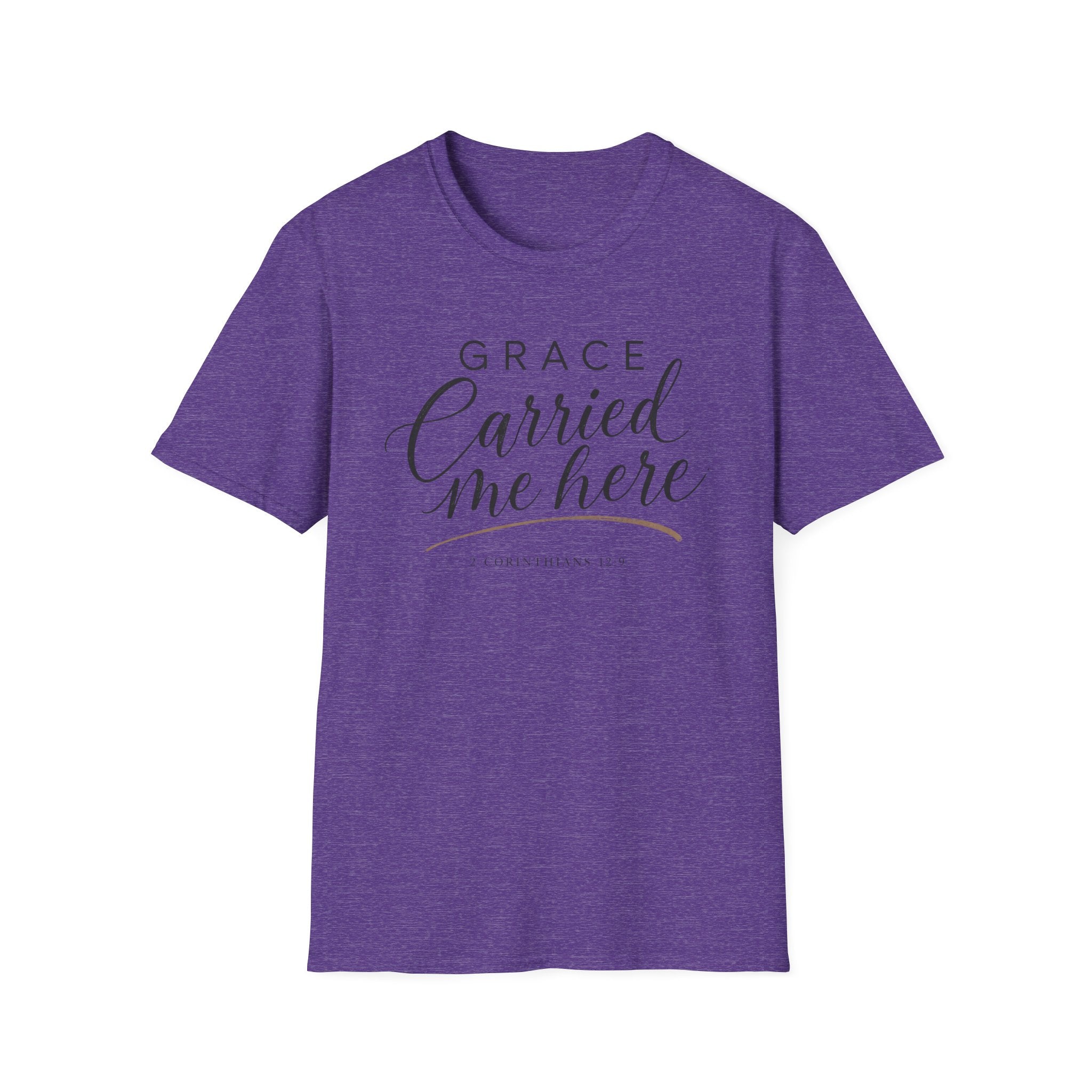 Grace Carried Me Here T-Shirt GoldBlack